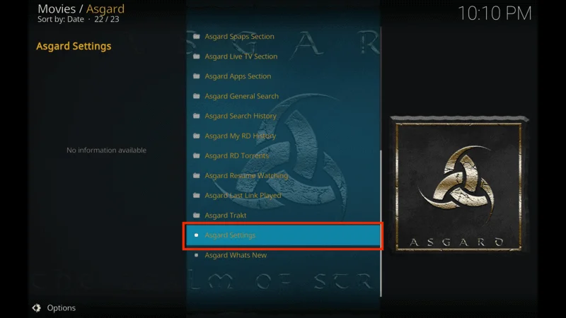 Asgard Addon Free Streams